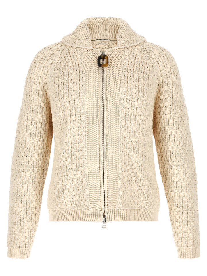J.W. Anderson Cable Sweaters and Cardigans - White | e042006381eed74ae32df671818f01a92454aea4