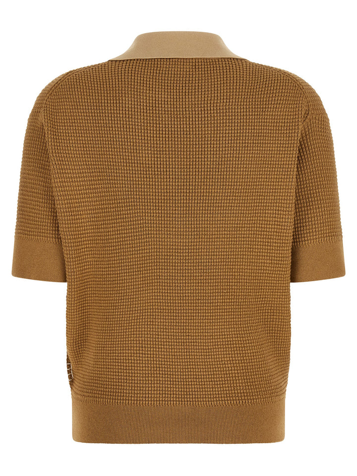 J.W. Anderson Waffle Stitch  Shirt Polo - Beige | 67f3eafbd5dc3d1f90b9b4c42bb337fbf0b2ea29