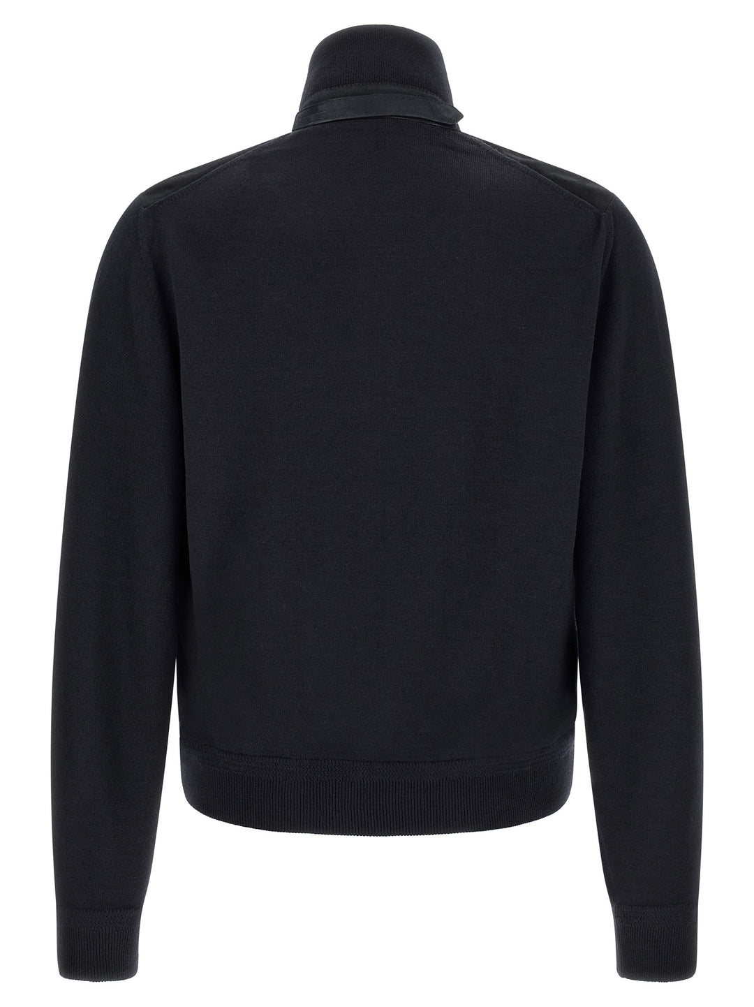 Tom Ford Two-Material Cardigan Sweaters and Cardigans - Blue | 257706b176182024bf96bba8a44d81e4f90702a0