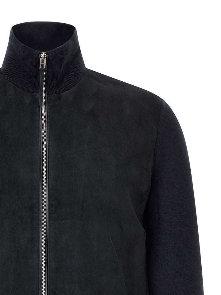 Tom Ford Two-Material Cardigan Sweaters and Cardigans - Blue | 983e272fa17088b93f176a9b787733564a959bbf