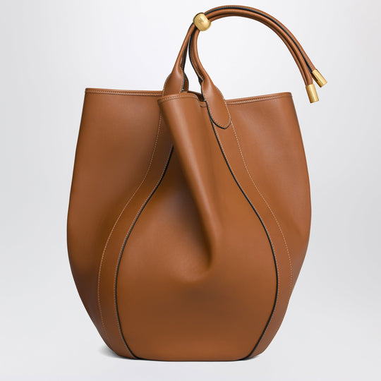 Large Dop Bucket Bag In Calfskin Golden Tan