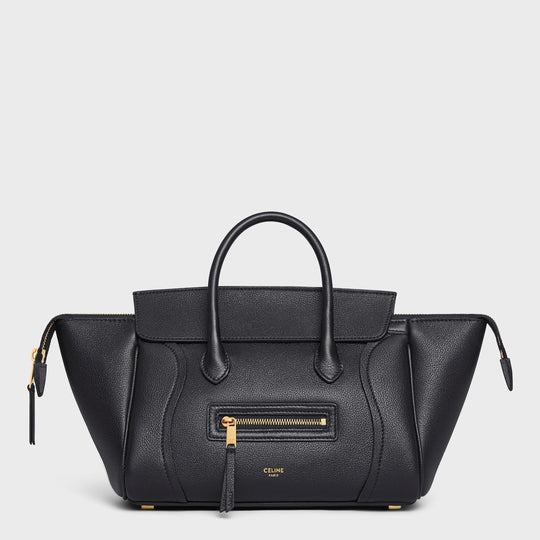 Small Black Leather Luggage Bag