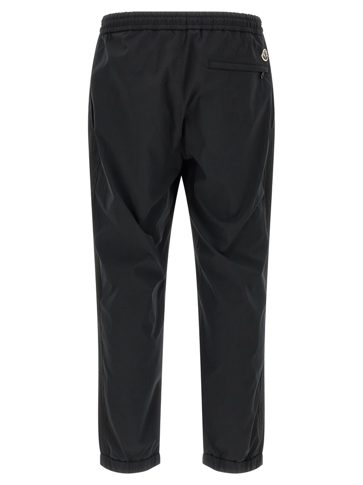 Moncler Grosgrain Tape Joggers Pants - Black | a46e8c518e2ff9f9f3b06eecd2746fd800fe4288
