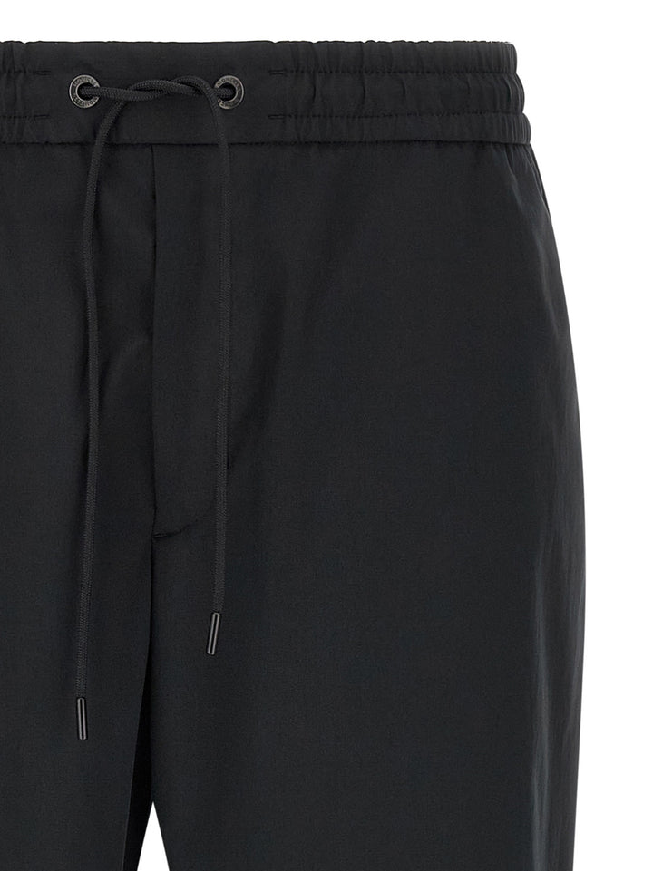 Moncler Grosgrain Tape Joggers Pants - Black | 294304531f0b0d8deaf393a02dea2f5beec6da21