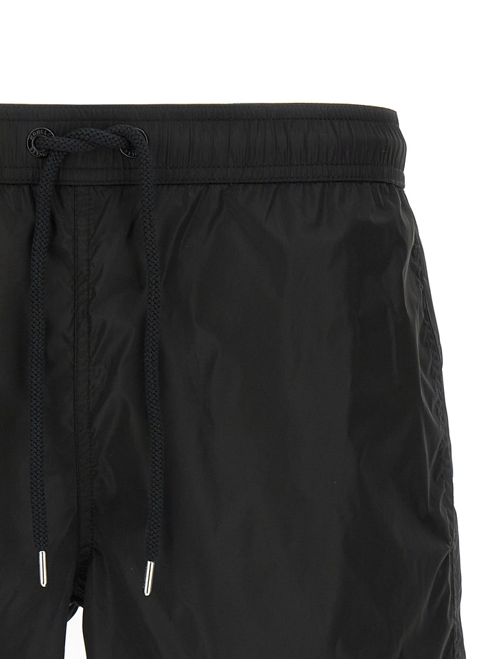 Moncler Logo Patch Swim Shorts Beachwear - Black | f8d5c30d7f677094c101cdf9dddd24c01f2f0baa
