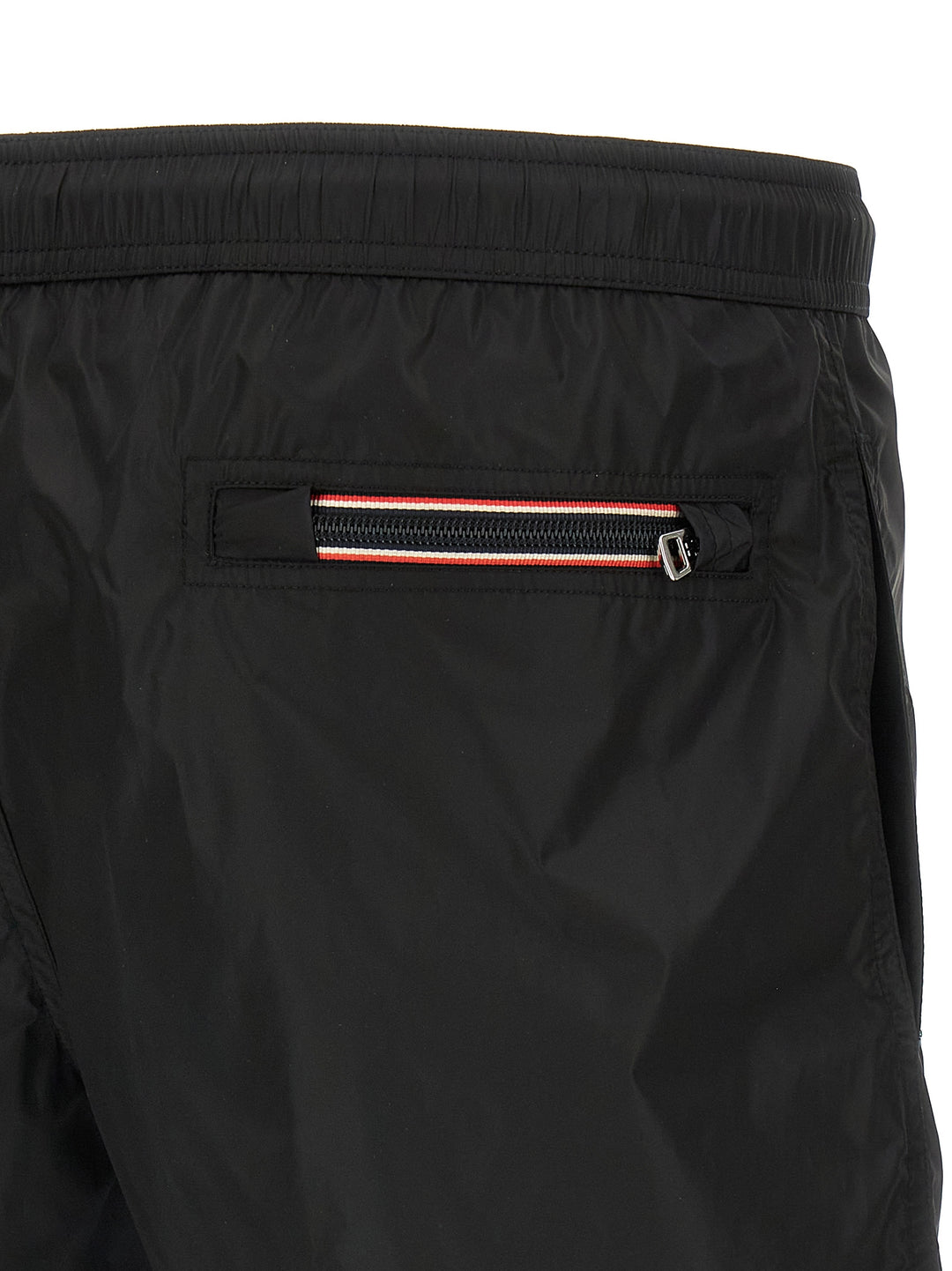 Moncler Logo Patch Swim Shorts Beachwear - Black | 799a4a64ee77103ffea1f1a085c2139fc24e58c9