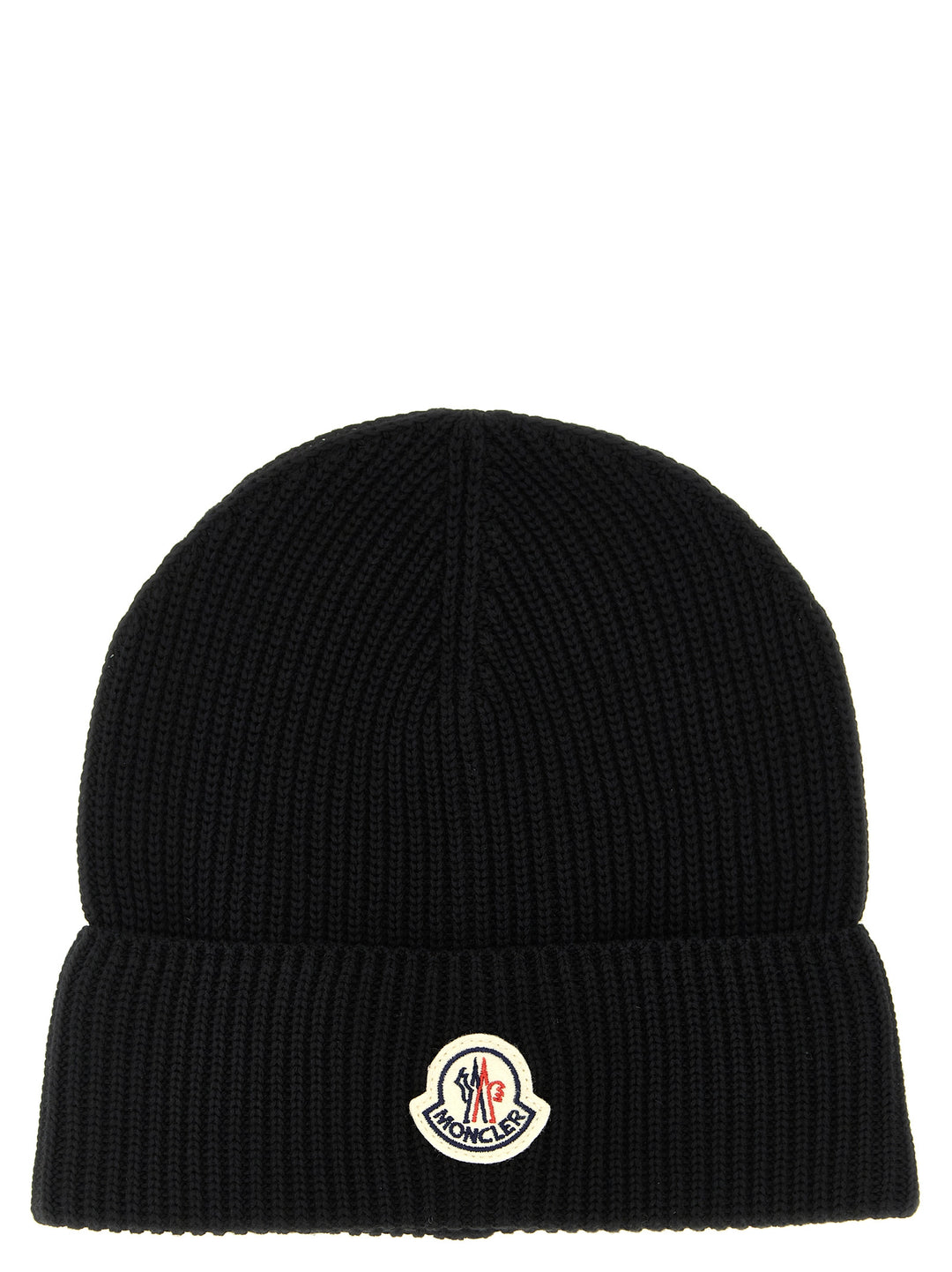 Moncler Logo Patch Beanie Hats - Black | 2e79bda2c945620c33b80fdd39efa61250026d88