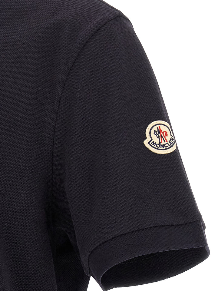 Moncler Half Zip  Shirt Polo - Blue | a707256f7b820eb1082d18d8eb9bb2dbd4e5f02c