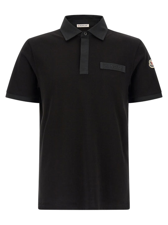 Logo Embroidery Shirt Polo Black