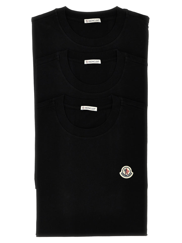 Moncler 3-Pack Logo Patch T-shirt - Black | ee5b00231c37a96c72fe611c185e5687086bb58a