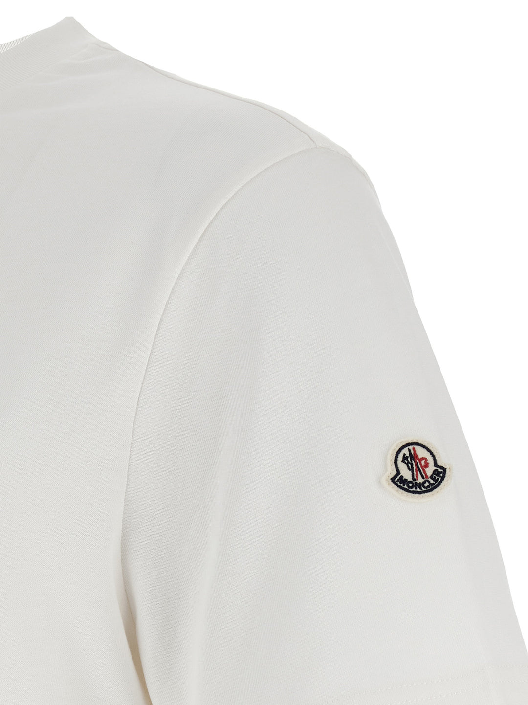 Moncler Logo Patch T-shirt - White | 01a0dc33080afb2ebc22ec19bf5e5cfd7a77229a
