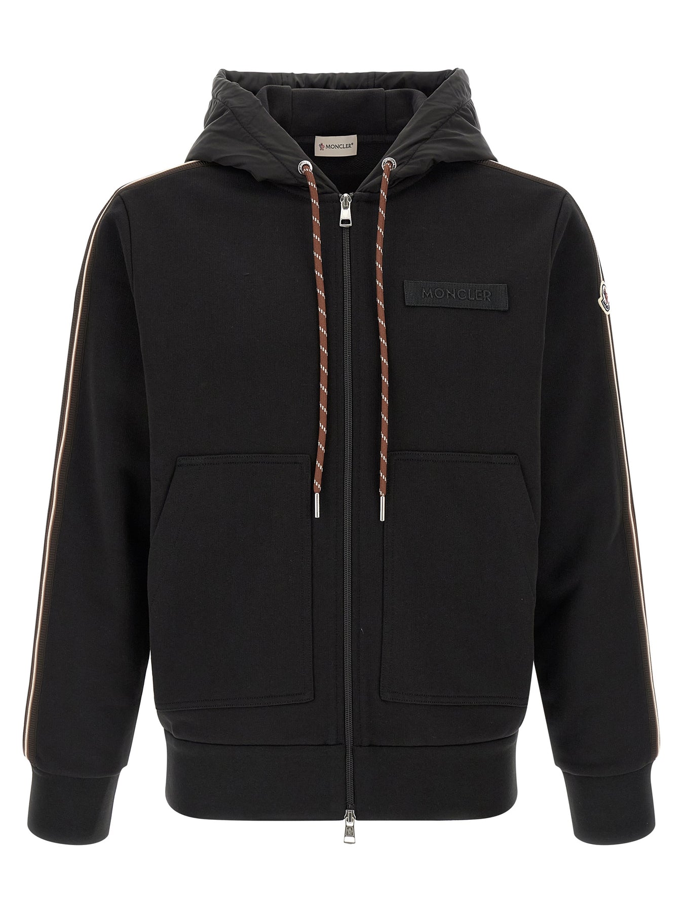 Moncler Cotton Hoodie Sweatshirt - Black | 02c0884b936827e072ceab5deb6a95a5ddf32eed