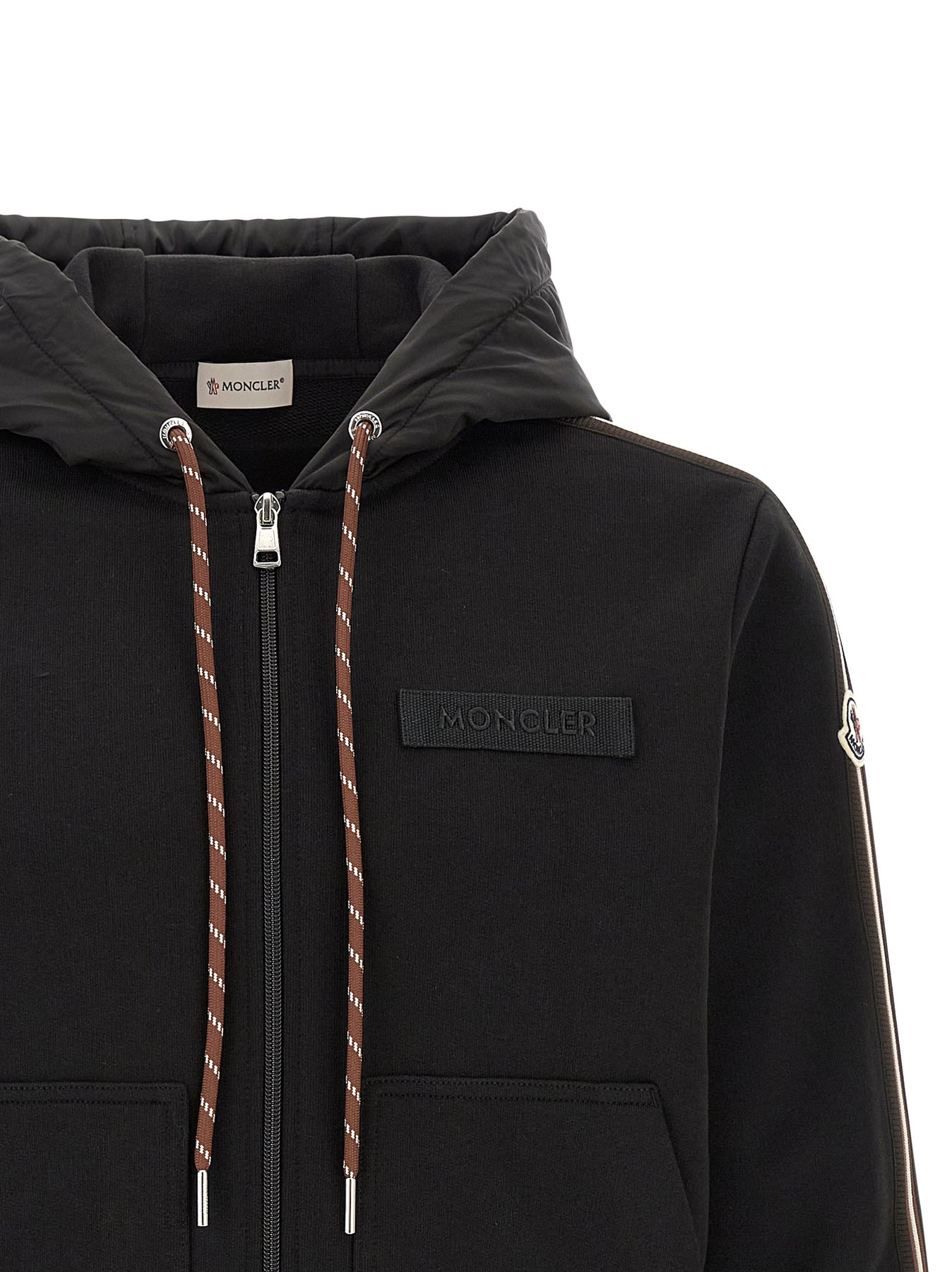 Moncler Cotton Hoodie Sweatshirt - Black | 179eae313d01b1d4d9b391091335bf71e5849e64