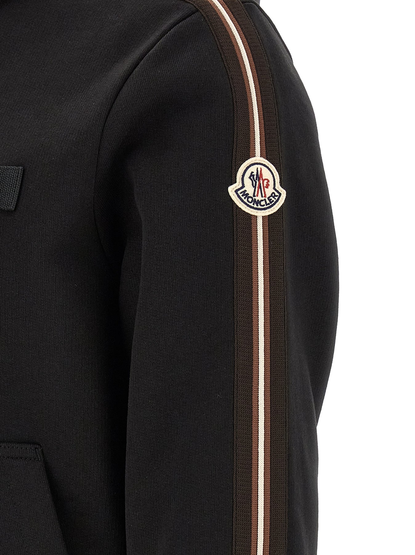 Moncler Cotton Hoodie Sweatshirt - Black | 12bcfff7e11328f3763dd0e53171da307761e159