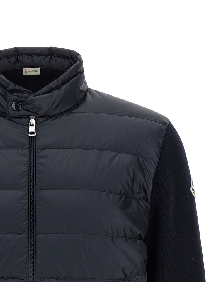 Moncler Padded Cardigan Sweaters and Cardigans - Blue | edb90ef341b5aac7d75c37de160d3ac7fd3a0875