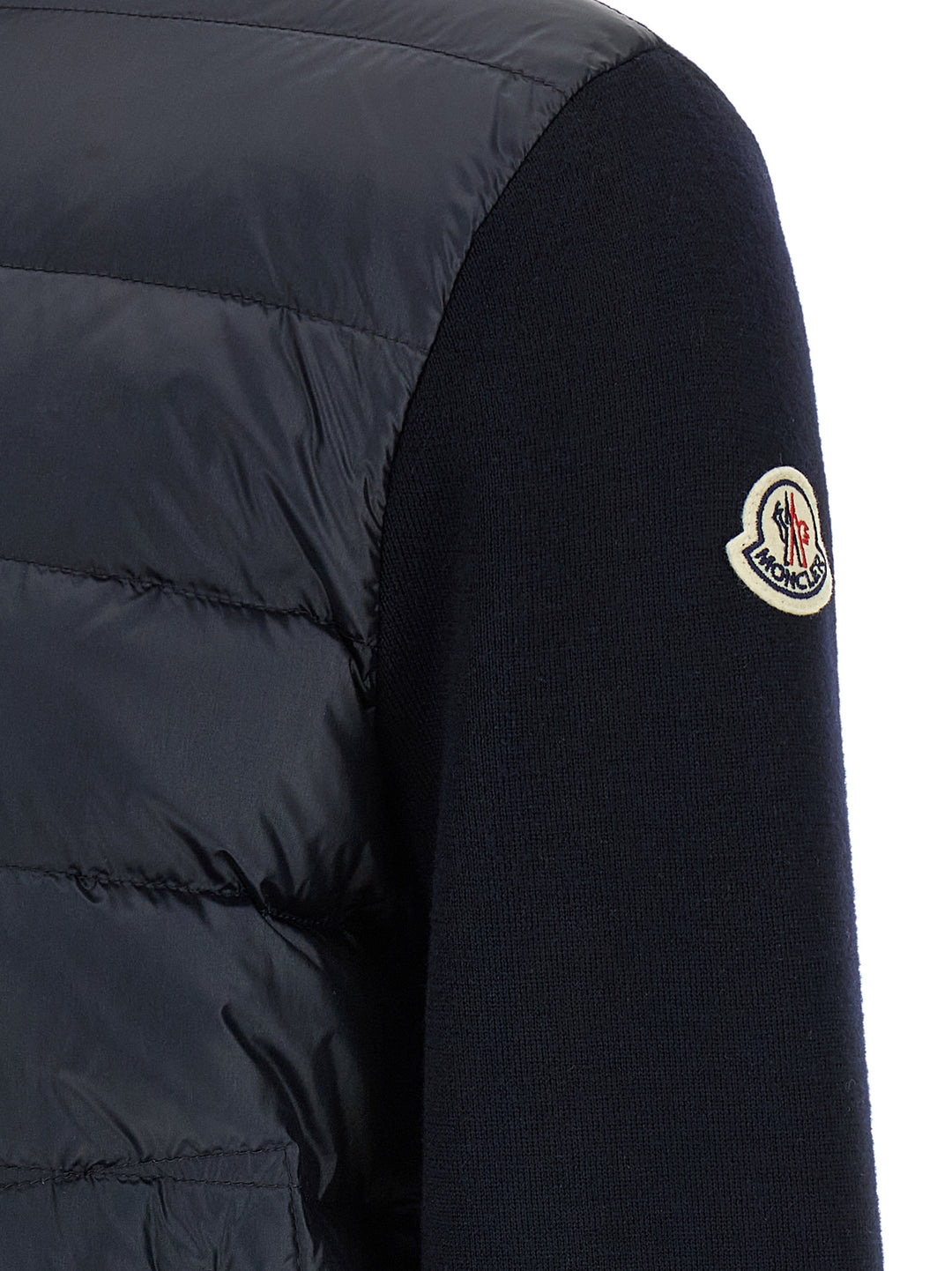 Moncler Padded Cardigan Sweaters and Cardigans - Blue | c1b603e9ffaec18069ee215815b269c1f2cb9091