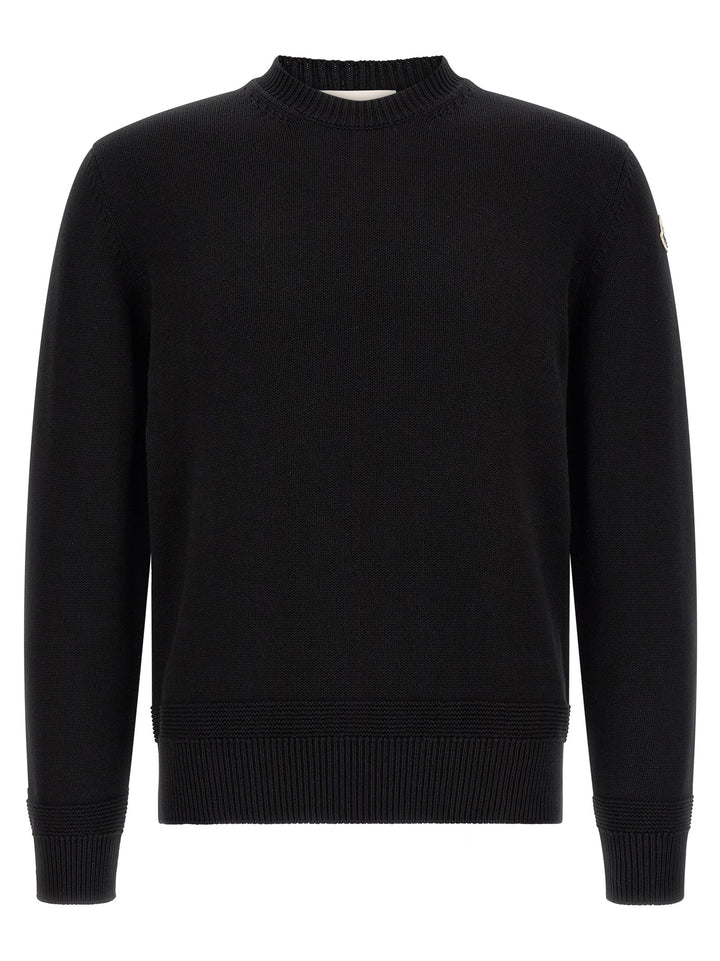 Moncler Cotton Sweater Sweaters and Cardigans - Black | 6be729ae86cfcfd2bec72e094f3a9ce00baafa76