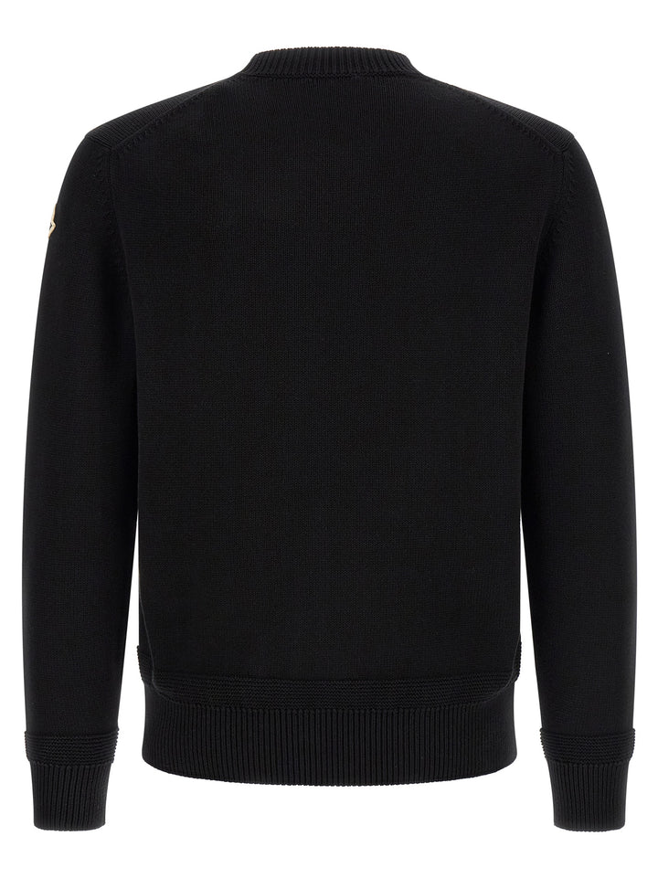 Moncler Cotton Sweater Sweaters and Cardigans - Black | 4ba019079a145be0eb679fb5282fc1380c389ac5
