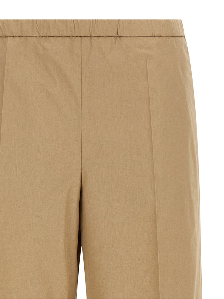 Moncler Grosgrain Logo Patch Pants - Beige | a59dc0bac7f10945b035ce1b97cb7e30c7a3a6c0