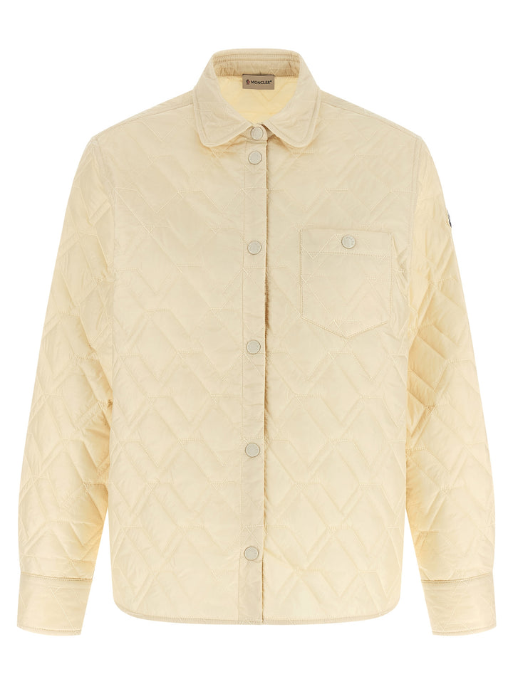 Moncler Quilted Overshirt Shirt and Blouse - Beige | 95207dbe7cafcaf09860c2ab9059af0a8f28c70f