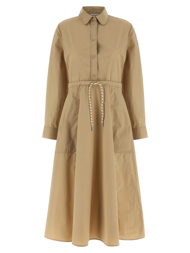 Moncler Chemisier Dress Dresses - Beige | 05a242a7450a548bb778cbcd8033aa223410bf56