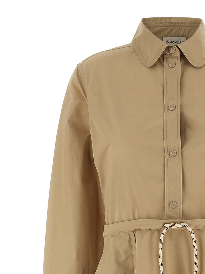 Moncler Chemisier Dress Dresses - Beige | 78a4cd1f27e7546040ccf193a3b73fd0592874cd