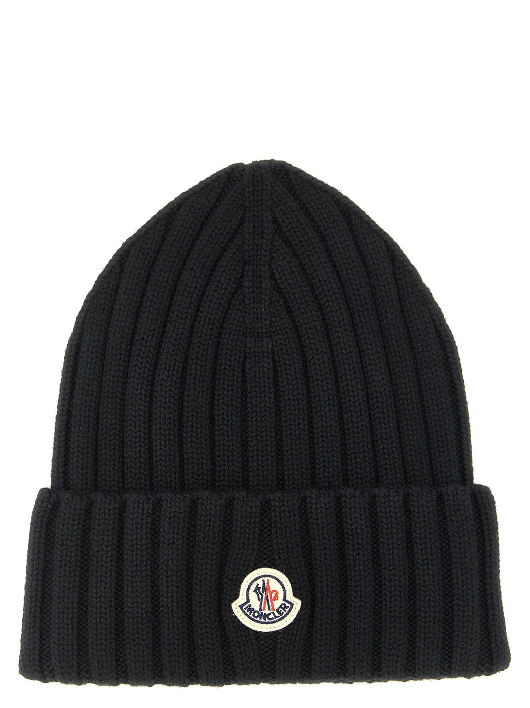 Moncler Logo Patch Beanie Hats - Black | 83f72c47f82937333d0ae0ba7b2d43aca67a3eb9