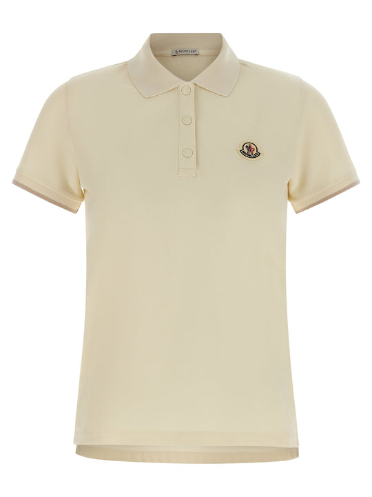 Logo Patch Shirt Polo Beige