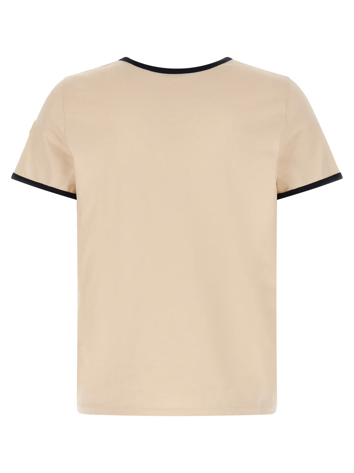 Moncler Logo Embroidery Pocket T-shirt - Beige | 7393eb317bf62c54e1af6be6ec3c263d27b4e8aa