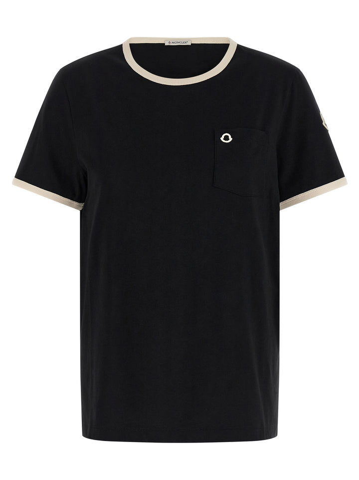 Moncler Logo Embroidery Pocket T-shirt - Black | e04f4144a14cb82fea09782ba7498745d3dec7a1