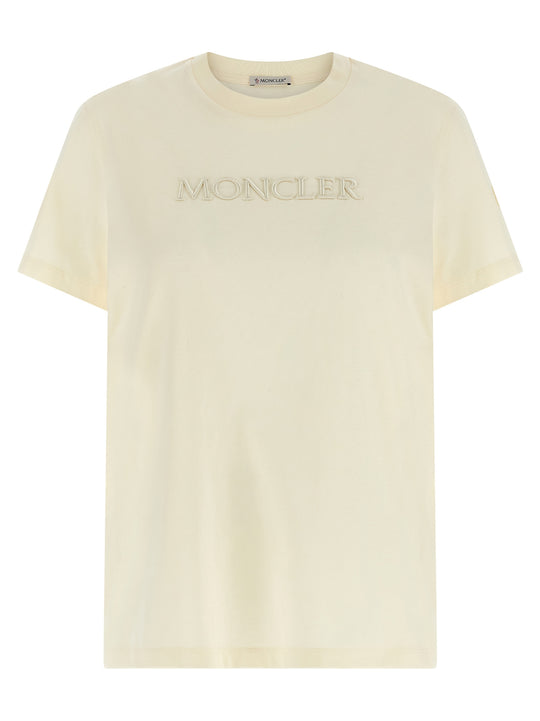 Logo Embroidery T-Shirt Beige