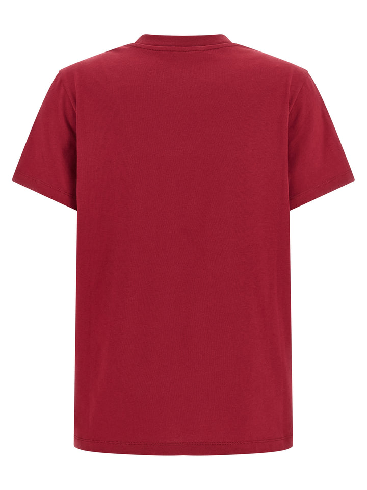 Moncler Logo Embroidery T-shirt - Red | 262947dc19aea00cbe83a81f280a697824cdc5e9