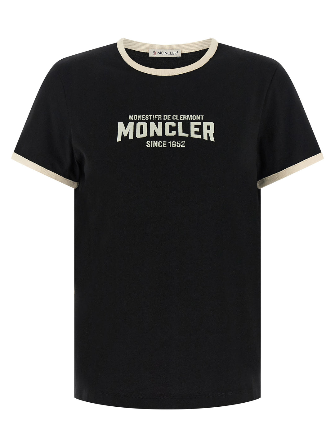 Moncler Flocked Logo T-shirt - Black | 8fa725c30a8c2880bb3754256eeb294d775c5ccf