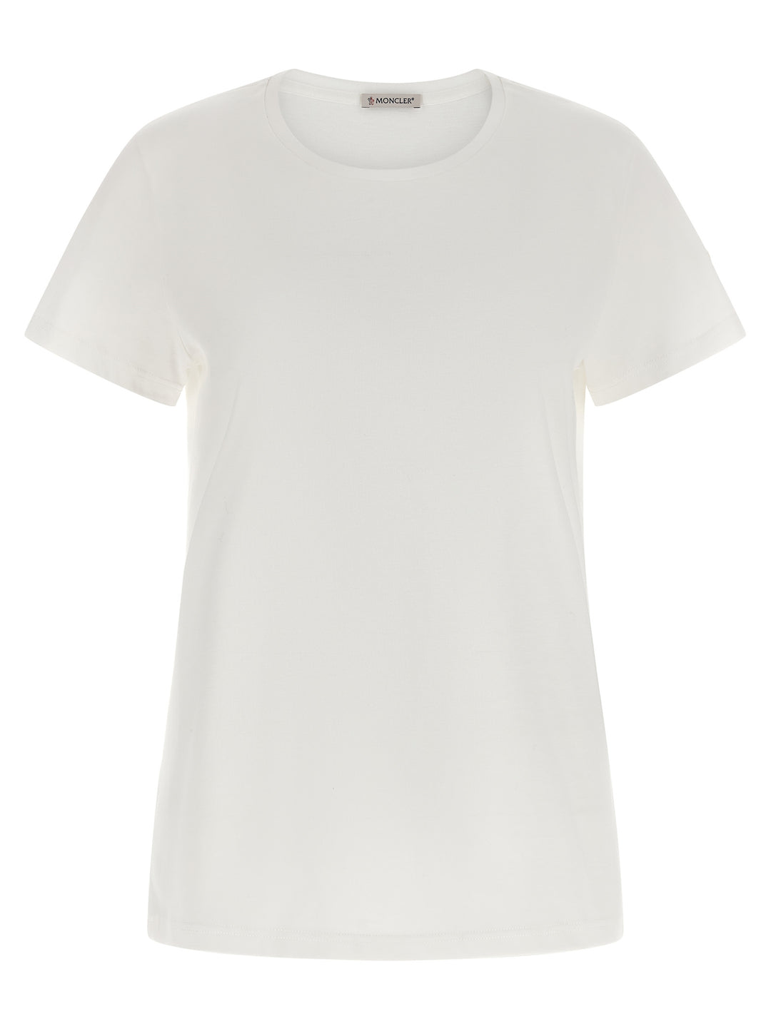 Moncler Logo Patch T-shirt - White | 746a7152449feb3e78e22ccc5b06782a2d3ae511