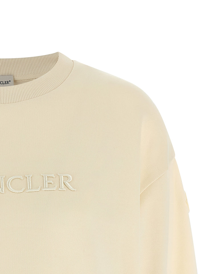 Moncler Logo Embroidery Sweatshirt - Beige | 8a2fd1e71c07f0f1fea5ac5d87558eb73b26200e