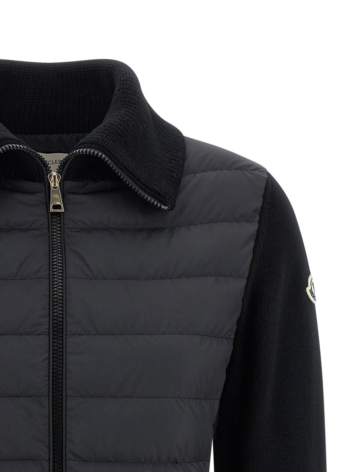 Moncler Padded Cardigan Sweaters and Cardigans - Black | 953946ef3f78cc7d6957cd46600f5740e6d9f350