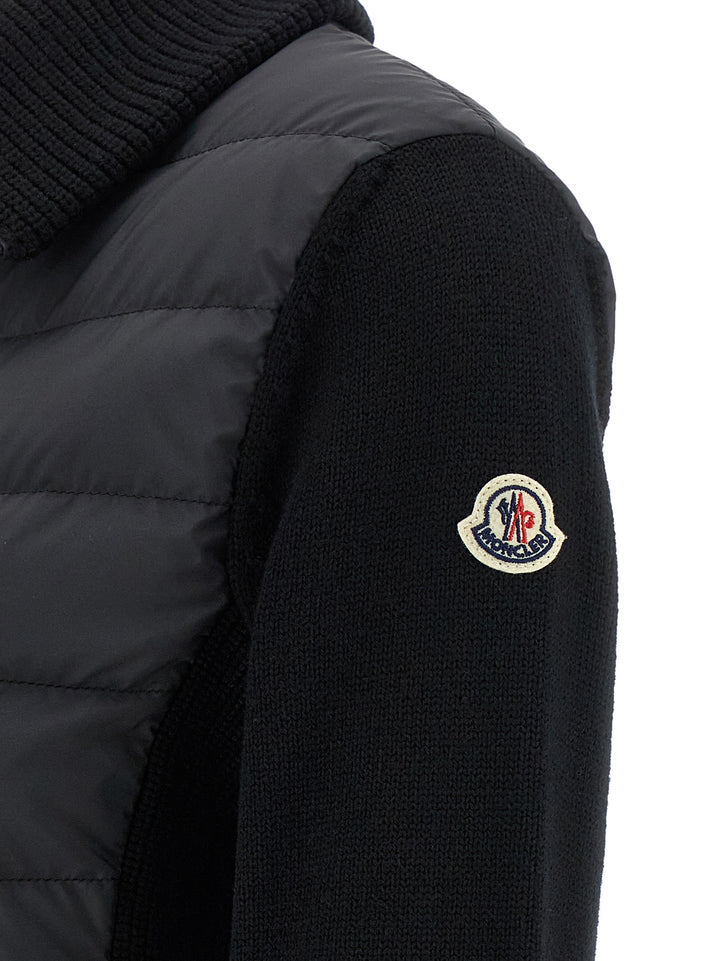 Moncler Padded Cardigan Sweaters and Cardigans - Black | 7d525fe8f89dc4f770ae6a3117b1a647f29301f3