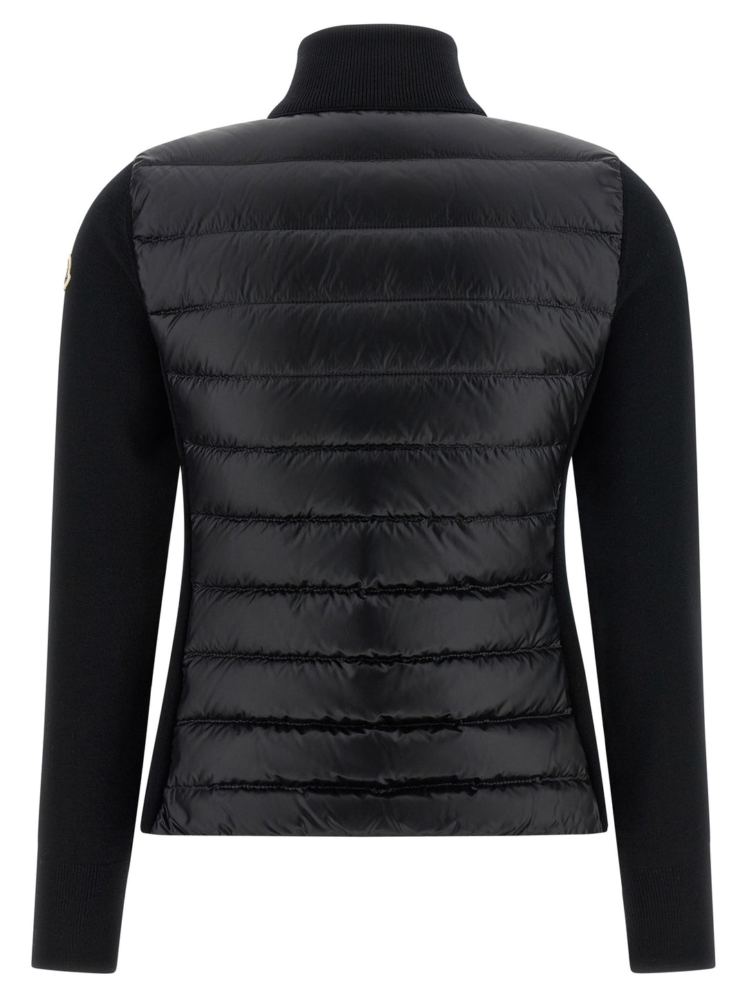 Moncler Two-Material Cardigan Sweaters and Cardigans - Black | 012e64aab27f3f4387ac6723181f6d585bc55a49