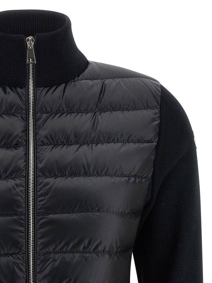 Moncler Two-Material Cardigan Sweaters and Cardigans - Black | afccb222ea91bd59cdab05cc3b7529360804b06b