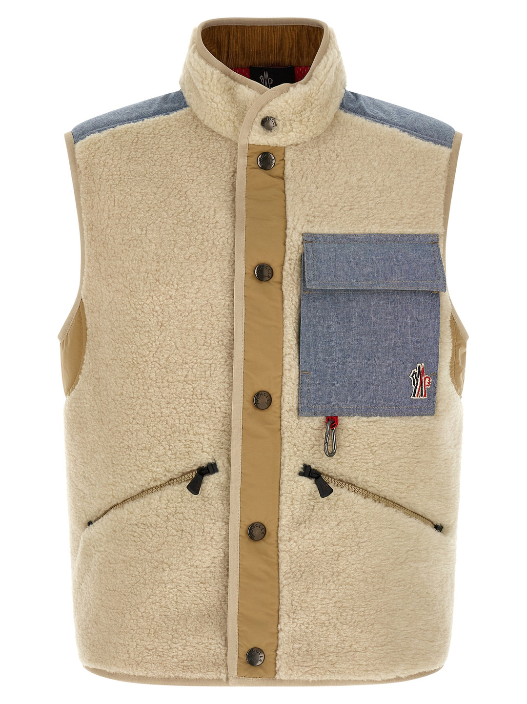 Moncler Grenoble Teddy & Chambray Vest Gilet - Multicolor | a99e2dc37ecd578ff307a9e7d9332164742f579b