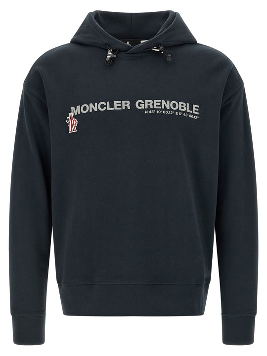 Logo Hoodie Sweatshirt Blue