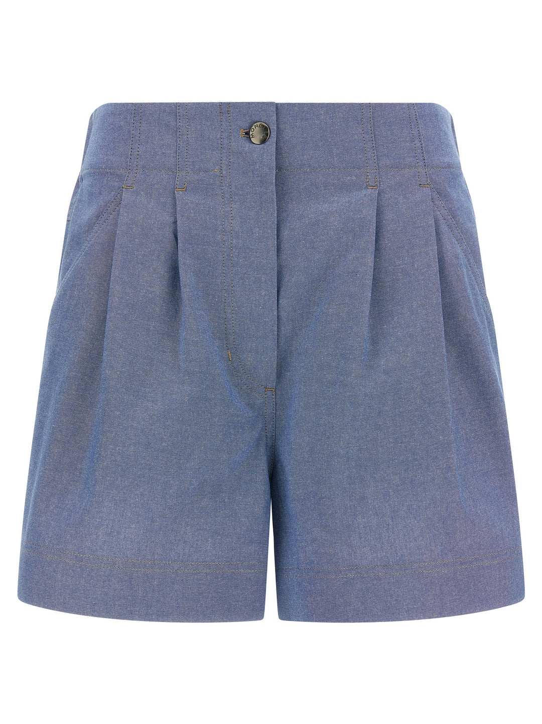 Moncler Grenoble Chambray Cotton Shorts Bermuda and Short - Light Blue | 5789610e3c2fe3892af25f67f60a6711e0c9500e
