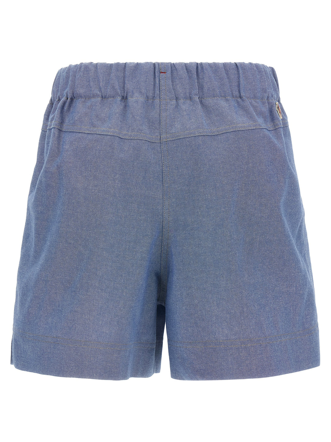 Moncler Grenoble Chambray Cotton Shorts Bermuda and Short - Light Blue | 6933b381ac5802a6e8d6b30b061e1db31c8a6c30