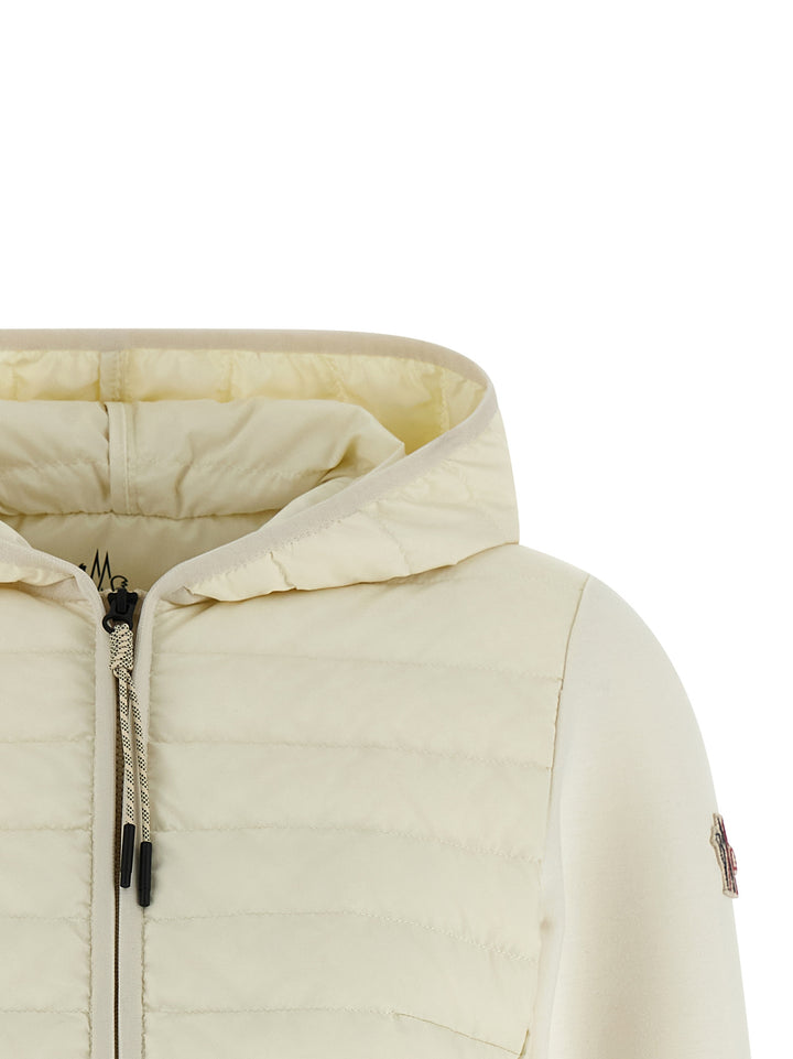 Moncler Grenoble Padded Hoodie Sweatshirt - White | 2f53a5ce6798d927a0a31c6d29270fdf0eef403b