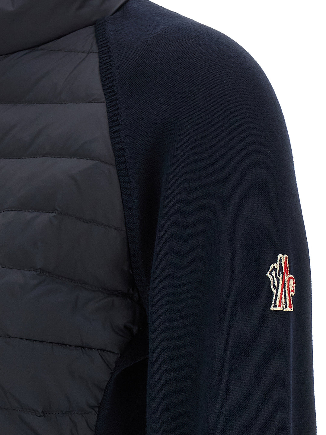 Moncler Grenoble Padded Cardigan Sweaters and Cardigans - Blue | 09771cd0588efd80bda15b8530cfe65c16ba2ed5