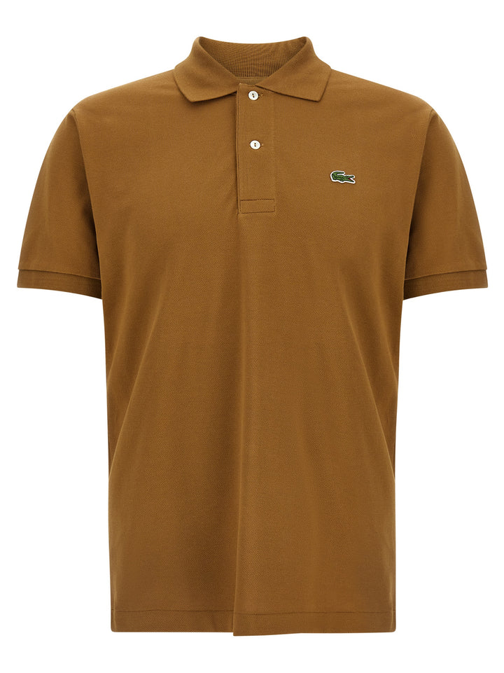 Lacoste Logo Patch  Shirt Polo - Brown | 7ed4fe734469cf3a130ccff565af4c104d5067cf