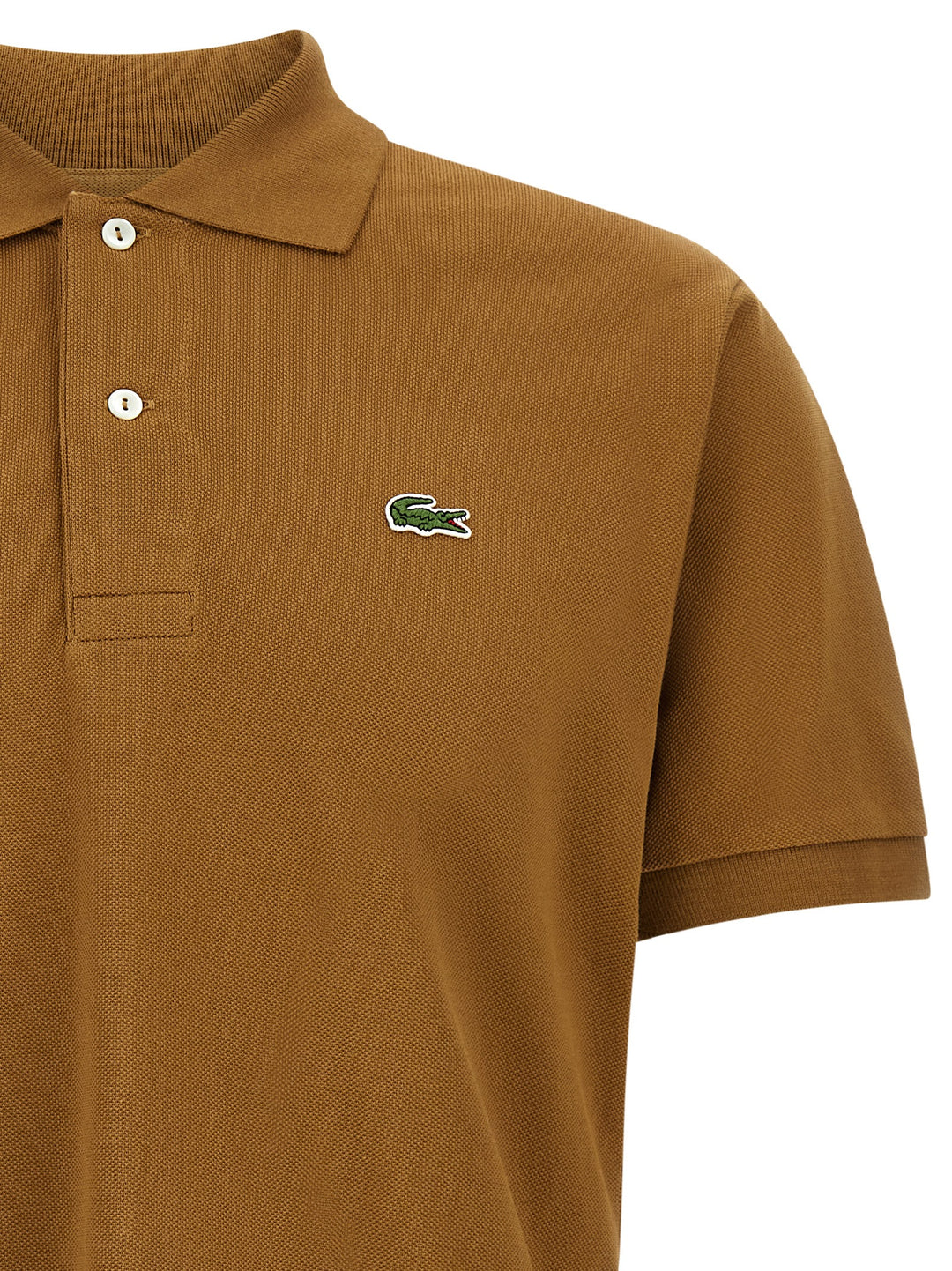 Lacoste Logo Patch  Shirt Polo - Brown | 137a55ef45dc243a9eb9f1105ecd672d2b6ac60e