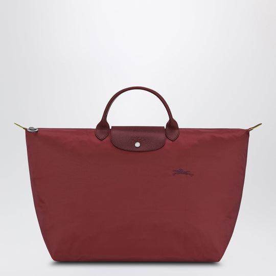 Le Pliage Green L Travel Bag Pomegranate