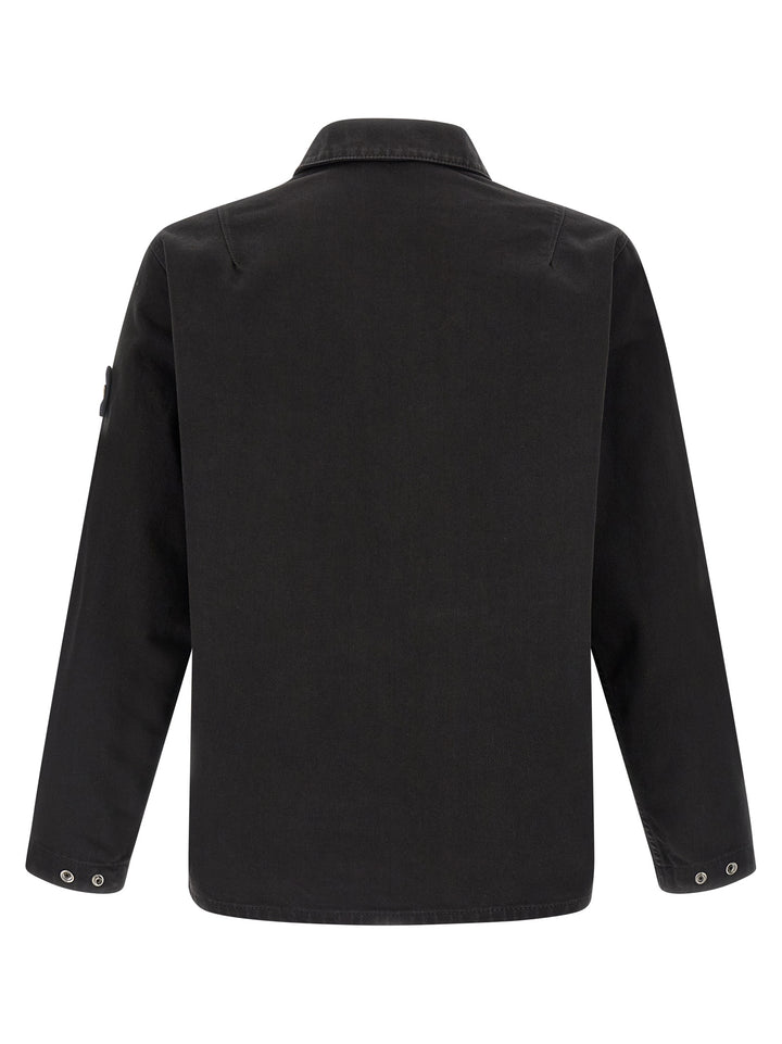 Stone Island Denim Overshirt Shirt and Blouse - Black | c8f650d8b1fb66214884f5a53f8997fd6ee7e98a