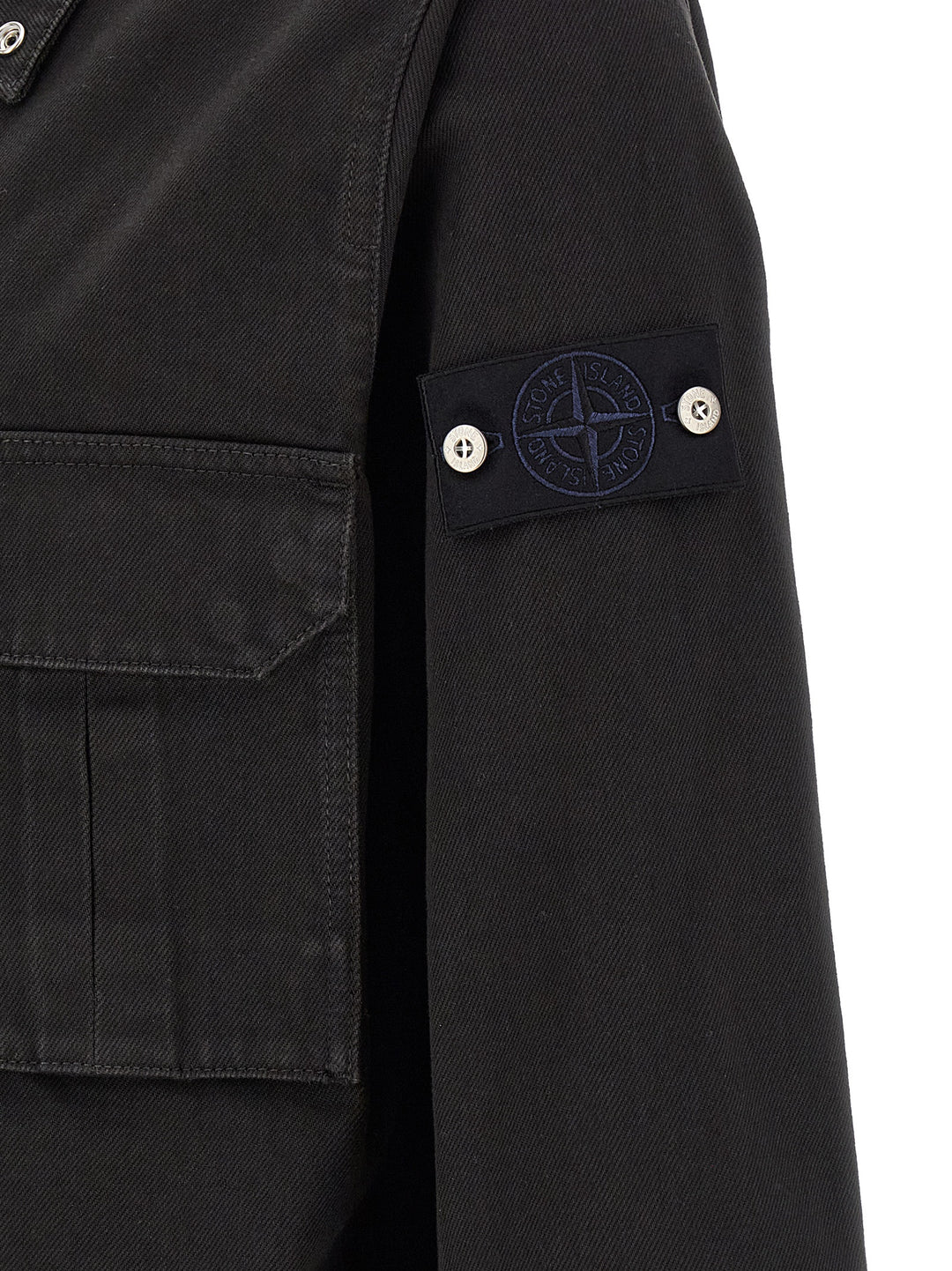 Stone Island Denim Overshirt Shirt and Blouse - Black | b539c1e9137acc2e0ef2a2888fb0bcb6a7a43a1d